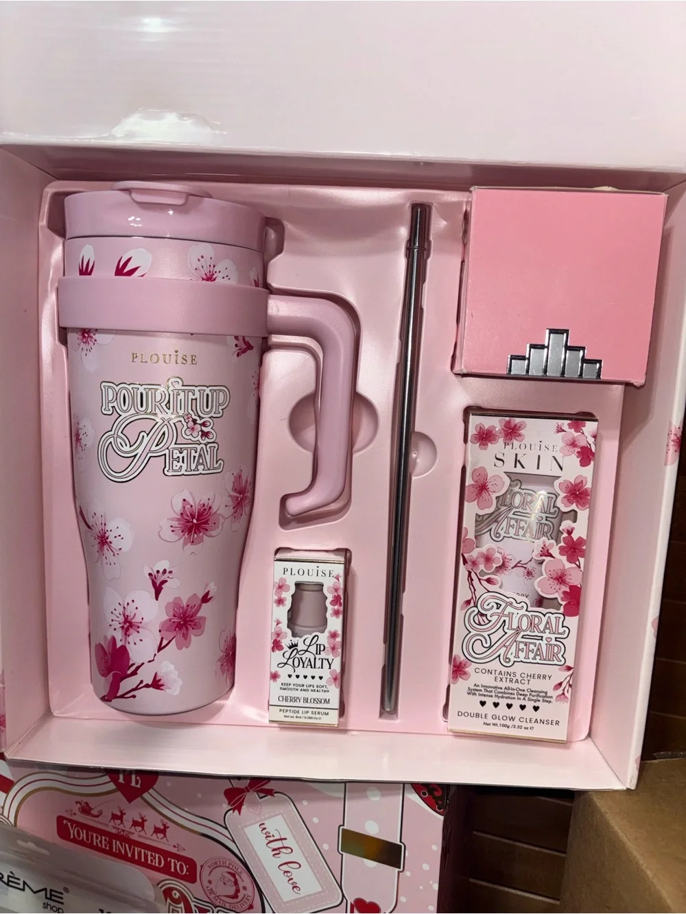 P.Louise Cherry Blossom Skincare & Tumbler Gift Set